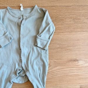 Quincy Mae Button Onesie Sage